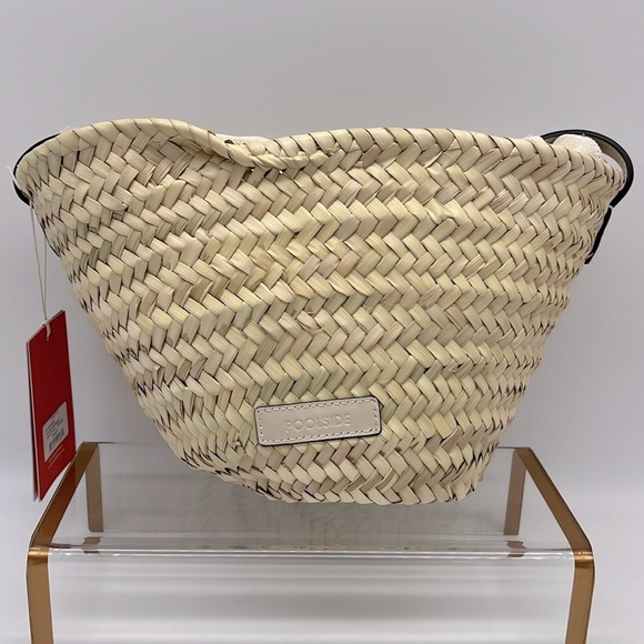Poolside Mini Ibiza Handwoven Basket Crossbody Bag Coconut - Picture 2 of 16